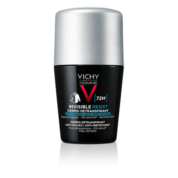 Vichy Homme Invisible Resist 72H Αποσμητικό Roll-On χωρίς αλκοόλ για ευαίσθητο δέρμα